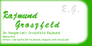 rajmund groszfeld business card